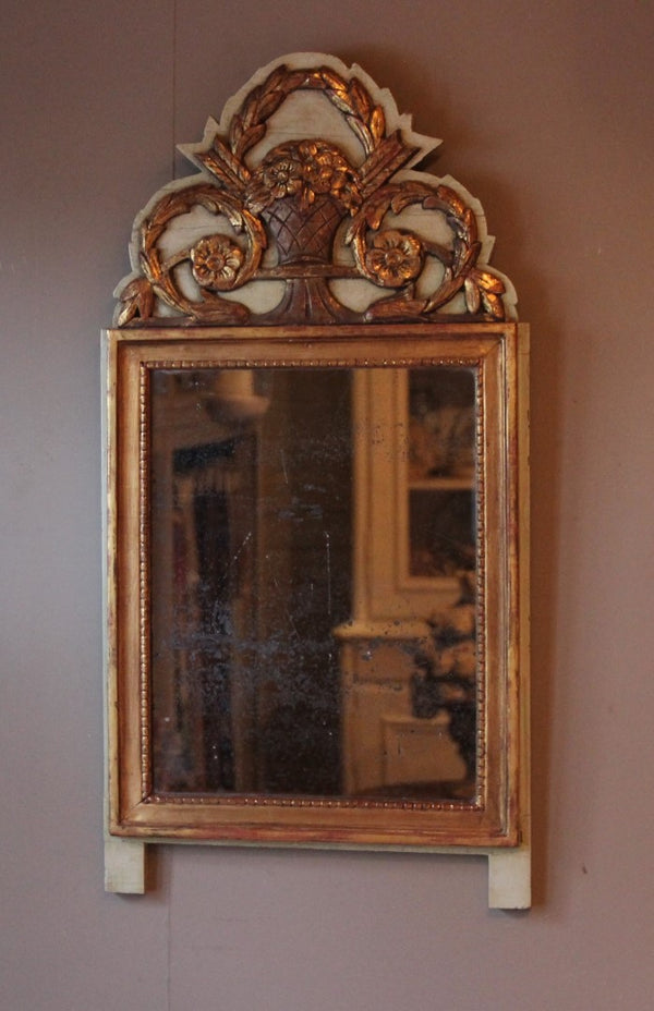 Antique French crest mirror