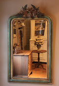 Antique French Green Mirror 19th Century