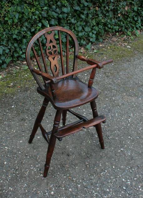 Antieke Wheelback kinderstoel - 0077.D