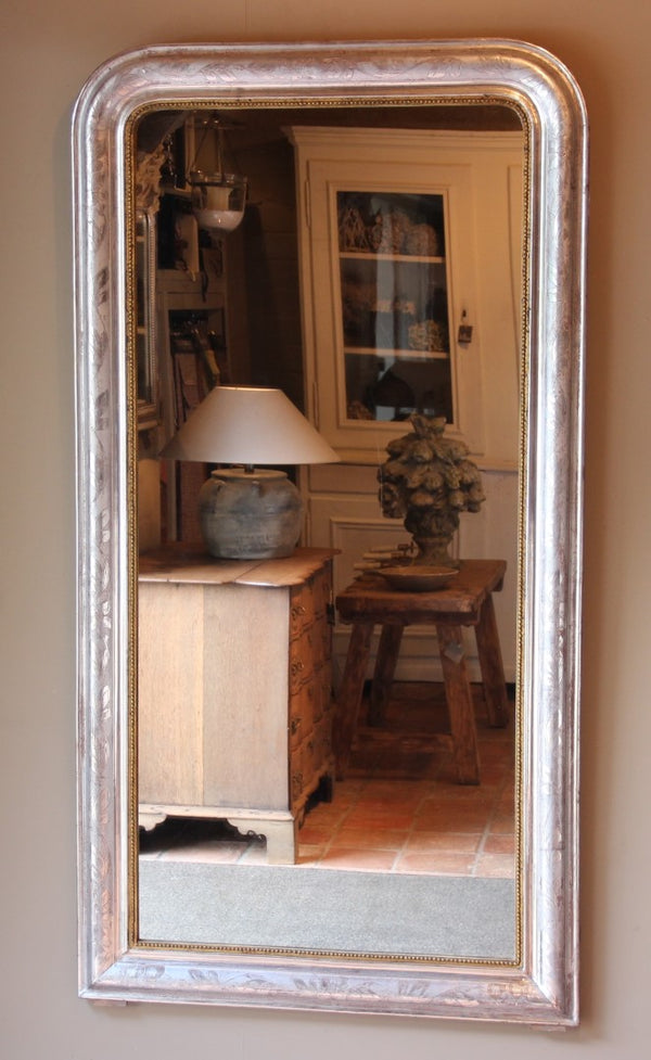 Antique Silver Leaf Mirror