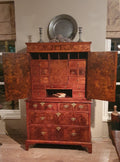 Antique Burr Walnut Cabinet-on-Chest