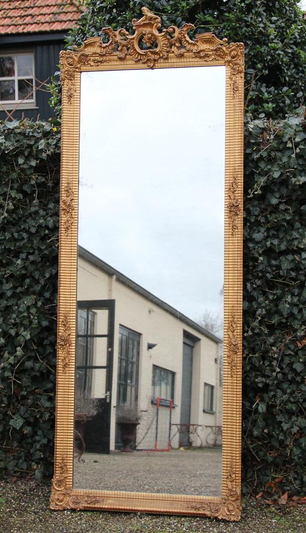 Antique Large French Gilt Mirror