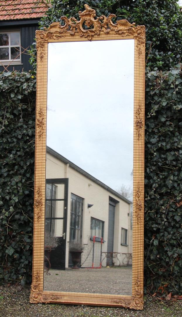Antique Large French Gilt Mirror