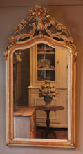 Antique French Crested Mirror