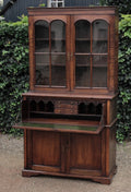 Antique Glass Cabinet with Desk