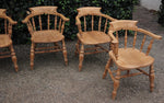Antieke set van 6 houten Captain Chairs - 0239.D