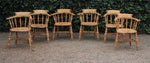 Antieke set van 6 houten Captain Chairs - 0239.D