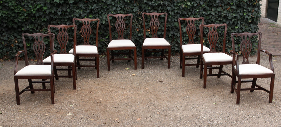 Antieke Set van 8 Eetkamerstoelen - 0252.D