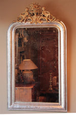 Antique French Mirror with Cherubs