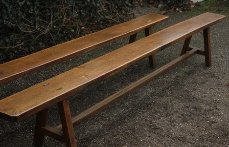 Antieke set Houten Banken - 0221.D